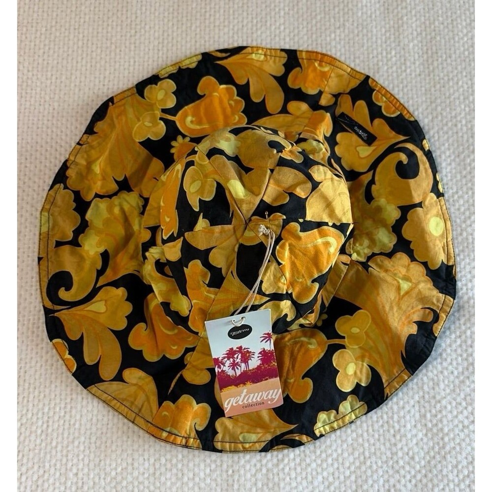 Totem Getaway Collection Floral Wide Brim Sun Hat - NWT